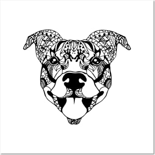 Mandala Pit Bull Posters and Art